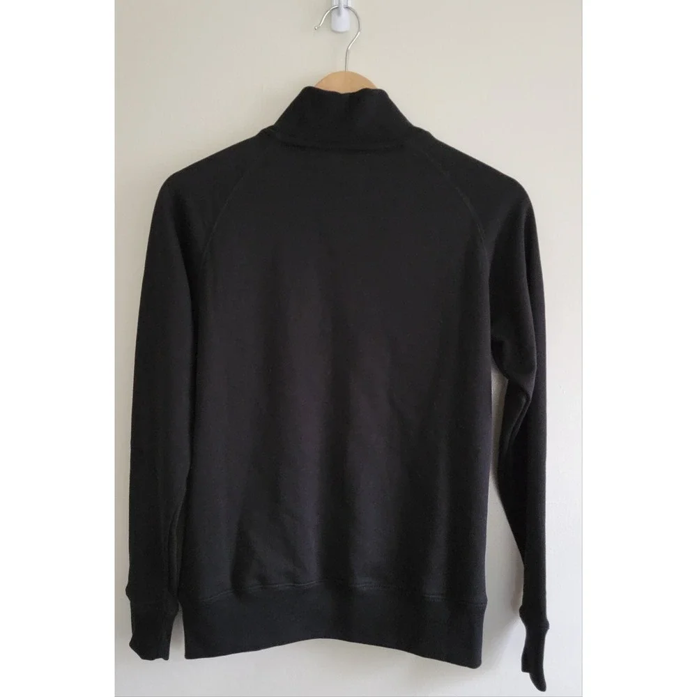Jagermeister Womens Black Zip Up Logo Sweatshirt German Liquor Sz S Hipster Y2K